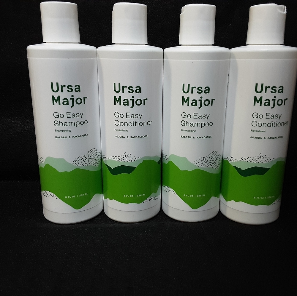 Ursa Major Go Easy Shampoo and Conditioner Set 4 New Bottles